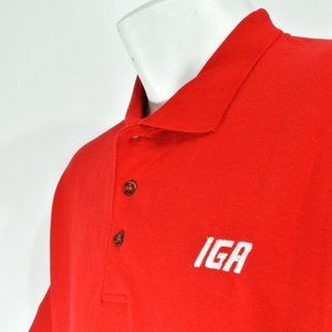 IGA Grocery Store Red Polo Shirt Employee Uniform NEW Size XL